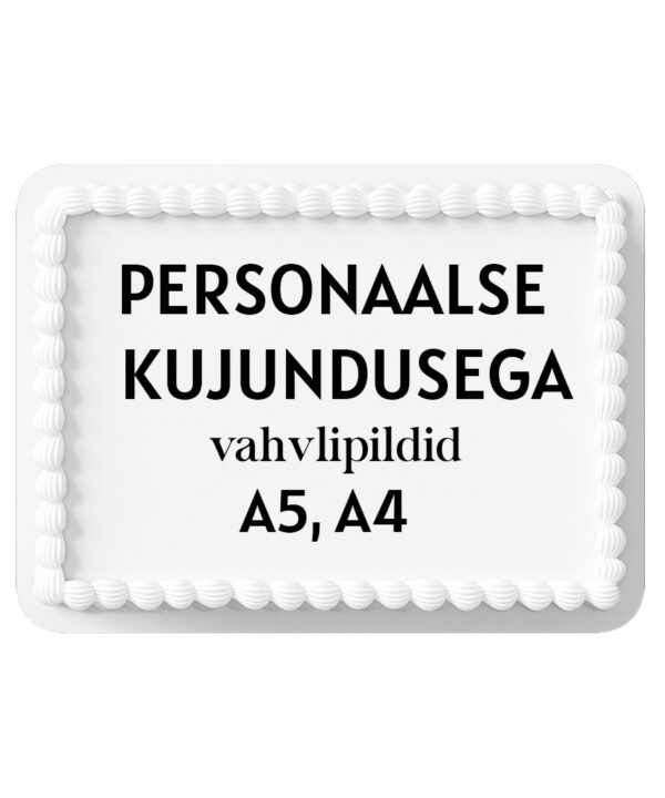 Söödav vahvlipilt personaalse kujundusega