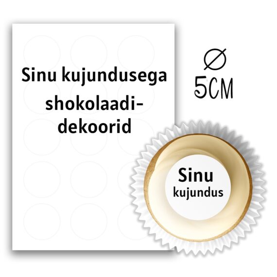 Šokolaadidekoorid personaalse kujundusega, 5cm