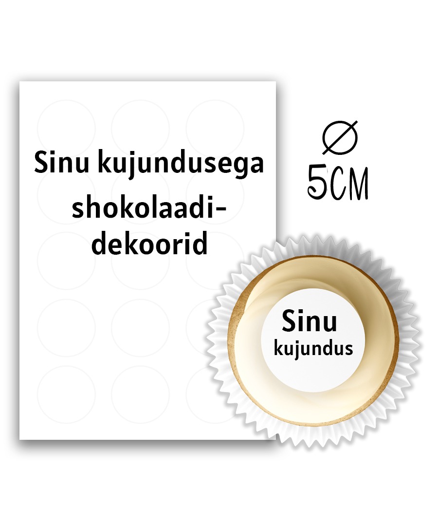 Šokolaadidekoorid personaalse kujundusega, 5cm